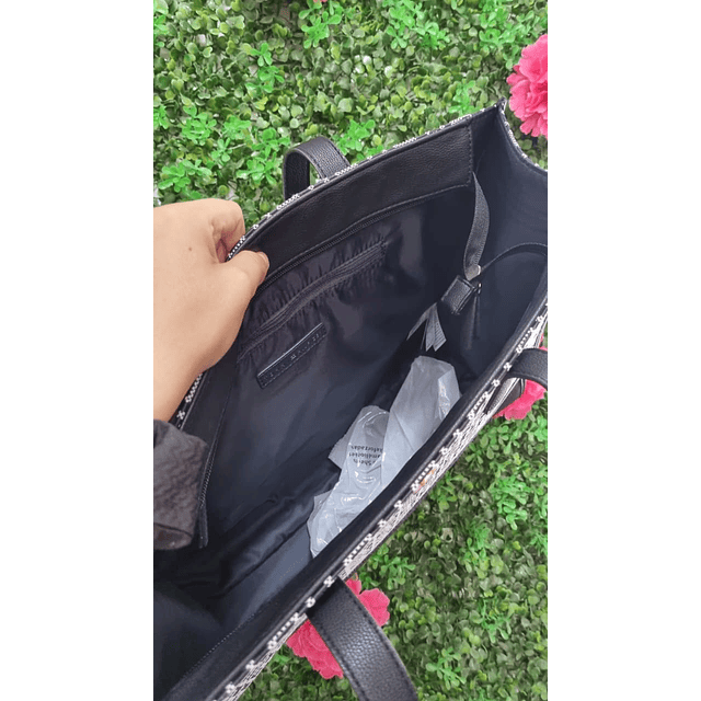 TOTE TOMMY HILFIGER NEGRO TH BLANCA