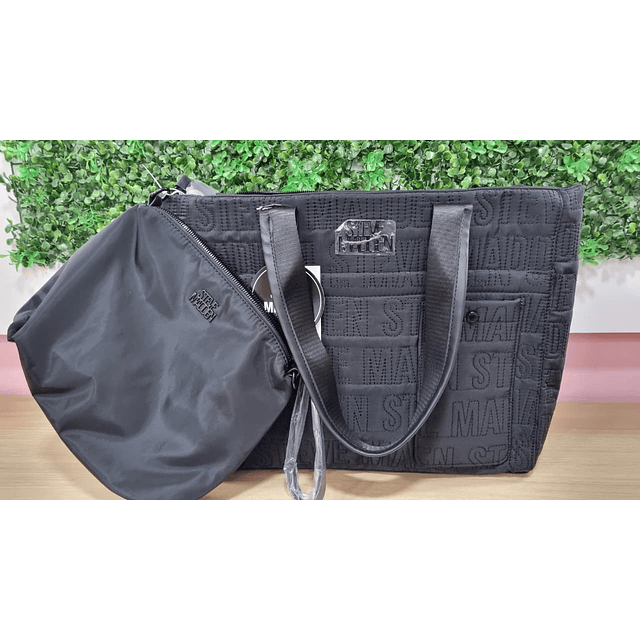 TOTE XL STEVE MADDEN NEGRO + CROSSBODY