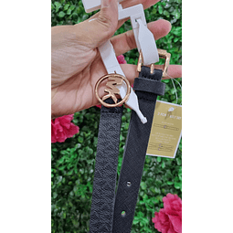 CINTURON MK DOBLE NEGRO/MONOGRAMO TALLA L