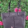 TOTE MK NEGRO MONOGRAMO 2 BOLSILLOS CIERRE COMPLETO
