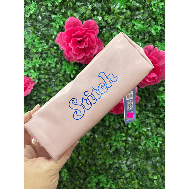 ESTUCHE RECTANGULAR STITCH ROSADO