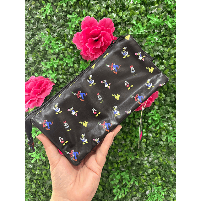 ESTUCHE CUÁDRUPLE MICKEY NEGRO