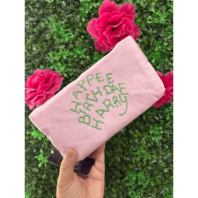 ESTUCHE RECTANGULAR HARRY POTTER ROSADO