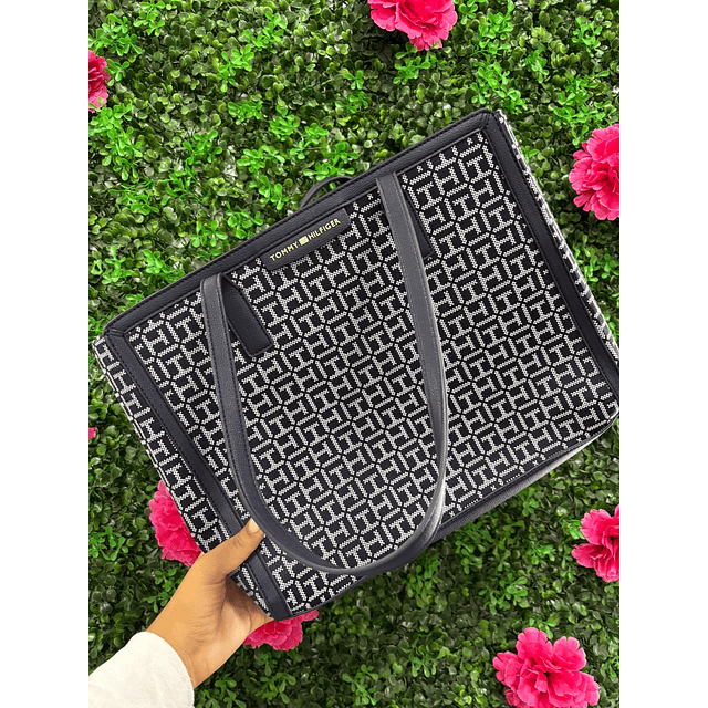 TOTE TOMMY HILFIGER AZUL TH BLANCA