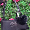 CARTERA SM NEGRA POMPON CORAZON