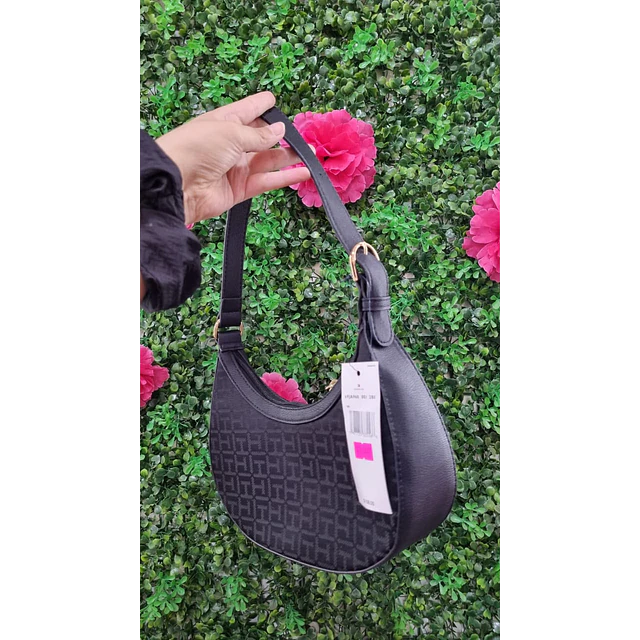 CARTERA DE HOMBRO TOMMY NEGRA TH GRIS