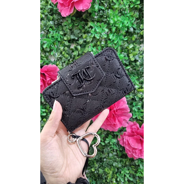 BILLETERA JUICY NEGRA BRILLANTE