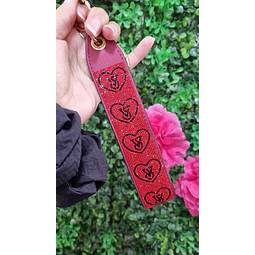 LLAVERO VS ROJO CON BRILLOS