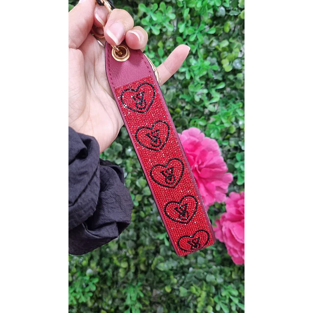 LLAVERO VS ROJO CON BRILLOS