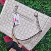 TOTE GUESS ROSADO CON CADENAS PLATEADAS