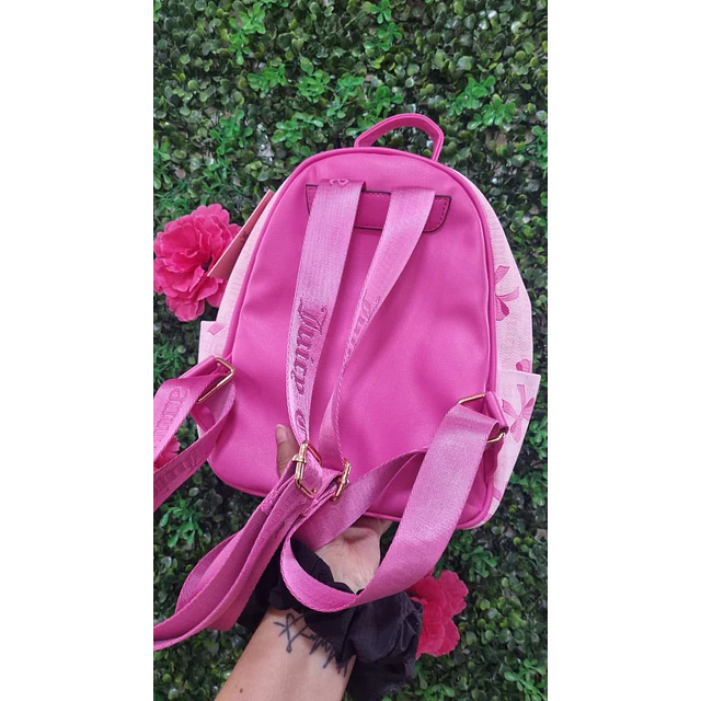 MOCHILA JUICY CINTA ROSADA