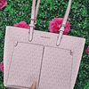 TOTE MK ROSADO MONOGRAMO 2 BOLSILLOS CIERRE COMPLETO