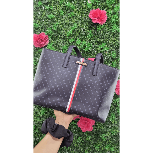 TOTE TH AZUL LINEA VERTICAL AL CENTRO