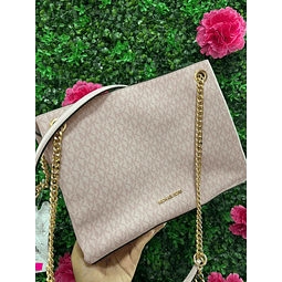 TOTE MK ROSADO MONOGRAMO CADENAS