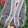 MOCHILA PINK GRIS MALLA