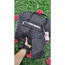 BOLSO SM ROMBOS 2 BOLSILLOS AFUERA + ESTUCHE