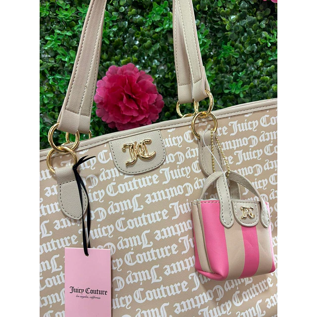 TOTE JUICY BEIGE MINI MENODERO BOLSITO