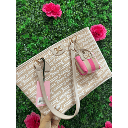 TOTE JUICY BEIGE MINI MENODERO BOLSITO