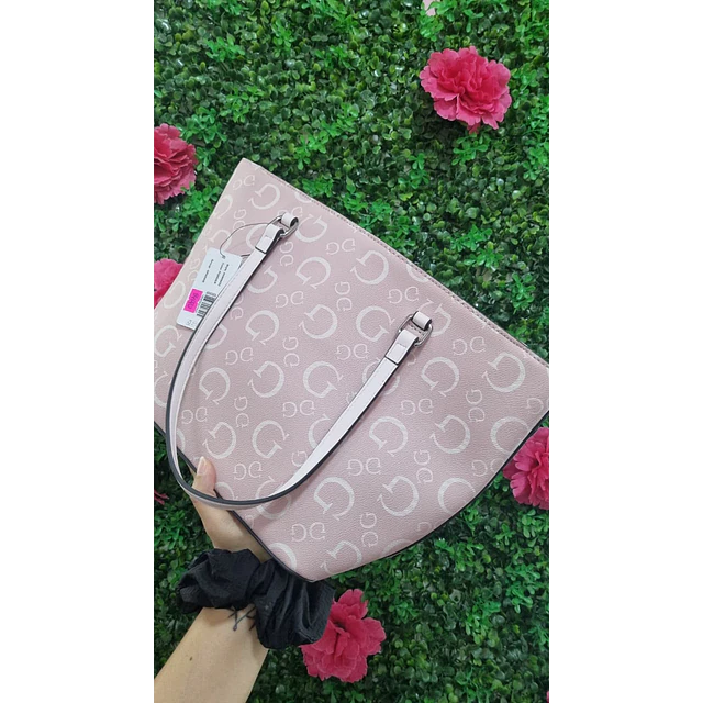 TOTE ROSAGO GUESS LETRAS G BLANCAS
