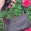 CARTERITA DE HOMBRO GUESS GRIS LETRA G