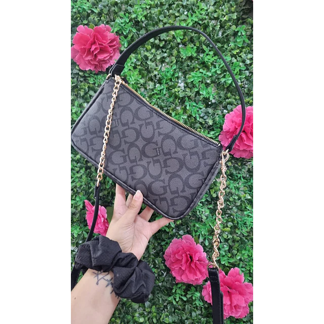 CARTERITA DE HOMBRO GUESS GRIS LETRA G