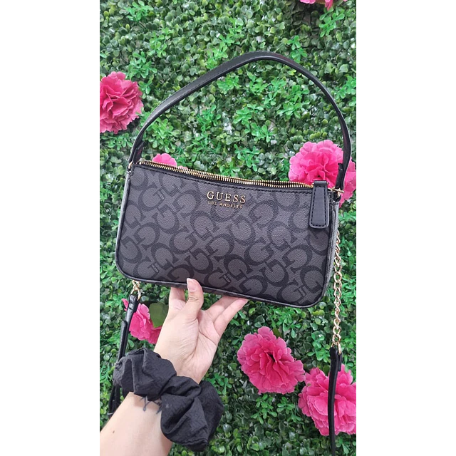 CARTERITA DE HOMBRO GUESS GRIS LETRA G