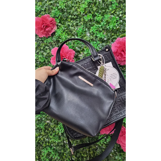 CARTERA STEVE MADDEN + CROSSBODY NEGRA