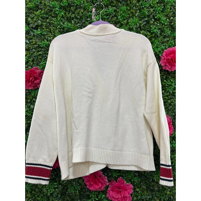 CARDIGAN TOMMY BLANCO TALLA S