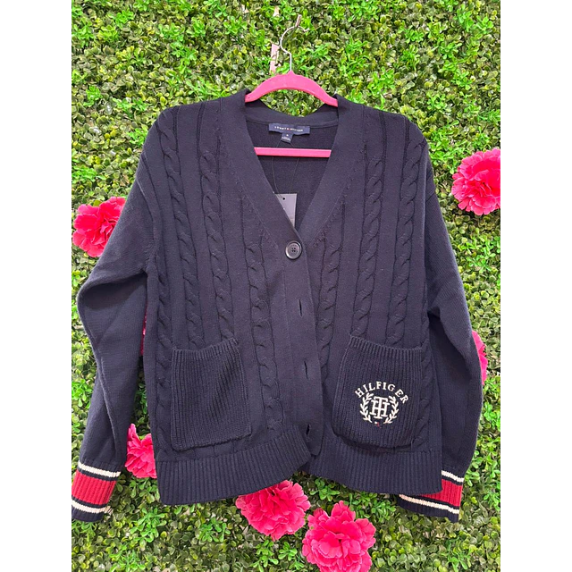 CARDIGAN TOMMY AZUL TALLA XS
