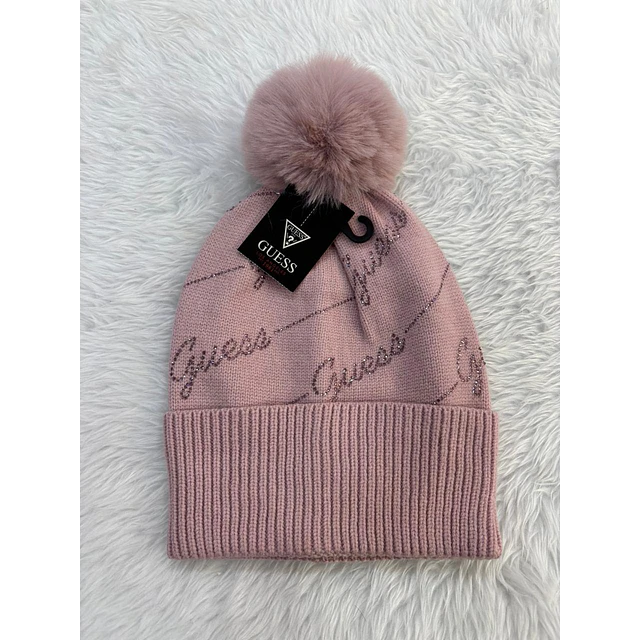 GORRO GUESS ROSA/LILA BRILLOS GUESS