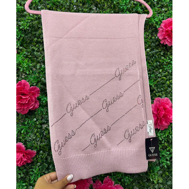 BUFANDA GUESS ROSA/LILA GUESS EN BRILLOS