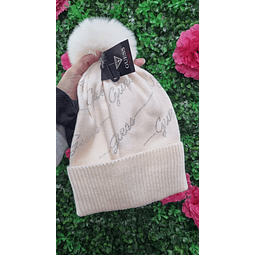 GORRO GUESS BLANCO BRILLOS GUESS