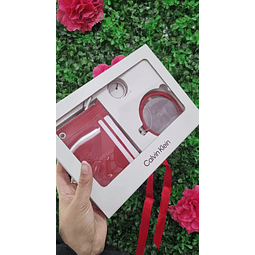 TARJETERO + ESPEJO CK ROJO EN CAJA