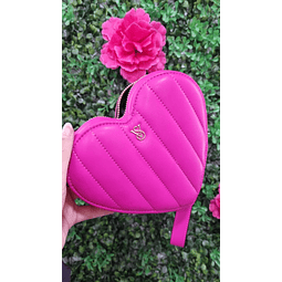 CARTERITA DE MANO VS CORAZON FUCSIA