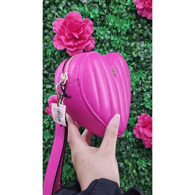 CARTERITA DE MANO VS CORAZON FUCSIA