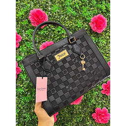 TOTE MEDIANO CUADRADO JUICY NEGRO