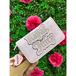 TARJETERO JUICY ROSADO LETRAS BRILLOS