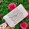 TARJETERO JUICY ROSADO LETRAS BRILLOS
