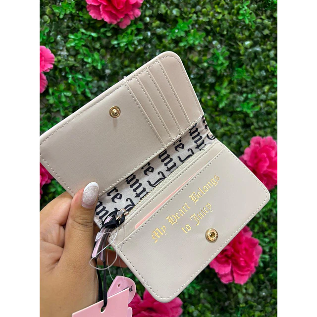 TARJETERO JUICY ROSADO LETRAS BRILLOS