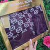 SET MK BUFANDA + GORRO + GUANTES BURDEO EN CAJA