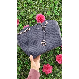 TOTE MK AZUL MARINO MONOGRAMO CADENAS