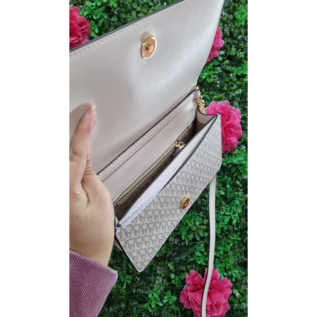 CROSSBODY MK VAINILLA CON TAPA