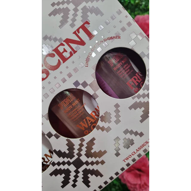 SET PINK SPARKLE & SENT (2 MINI FRAGANCIAS SHIMMER + 2 CLÁSICAS)