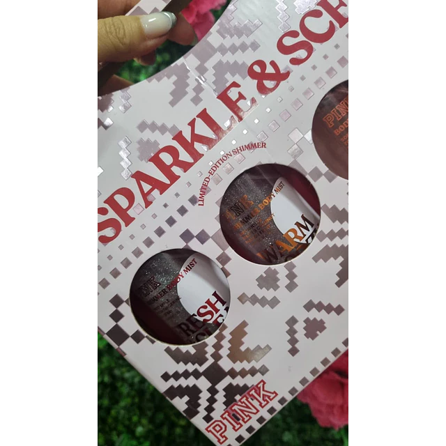 SET PINK SPARKLE & SENT (2 MINI FRAGANCIAS SHIMMER + 2 CLÁSICAS)