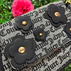 CARTERITA JUICY DE HOMBRO GRIS CON NEGRO FLORES
