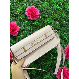 CARTERA GUESS ROSADA MONOGRAMA G BLANCO