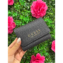 BILLETERA MONOGRAMA GUESS GRIS OSCURO