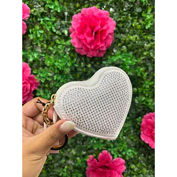 LLAVERO/MONDEDERO VS CORAZON BLANCO CON BRILLOS