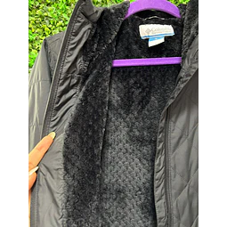 CHAQUETA COLUMBIA NEGRA TALLA L (FORRADA POR DENTRO)