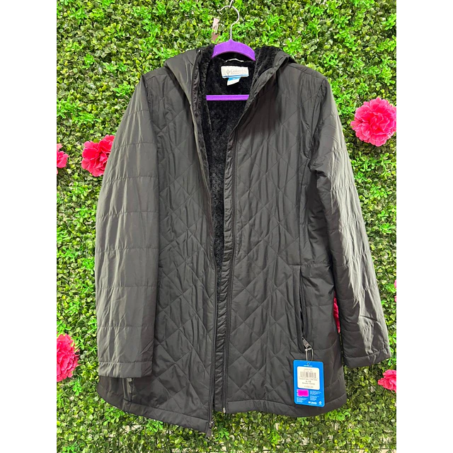 CHAQUETA COLUMBIA NEGRA TALLA L (FORRADA POR DENTRO)